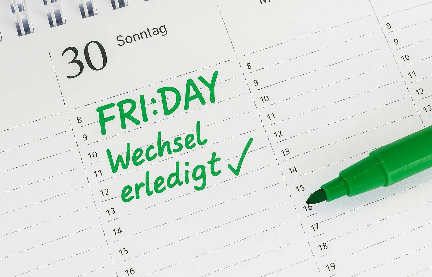 Friday wechseln 2025